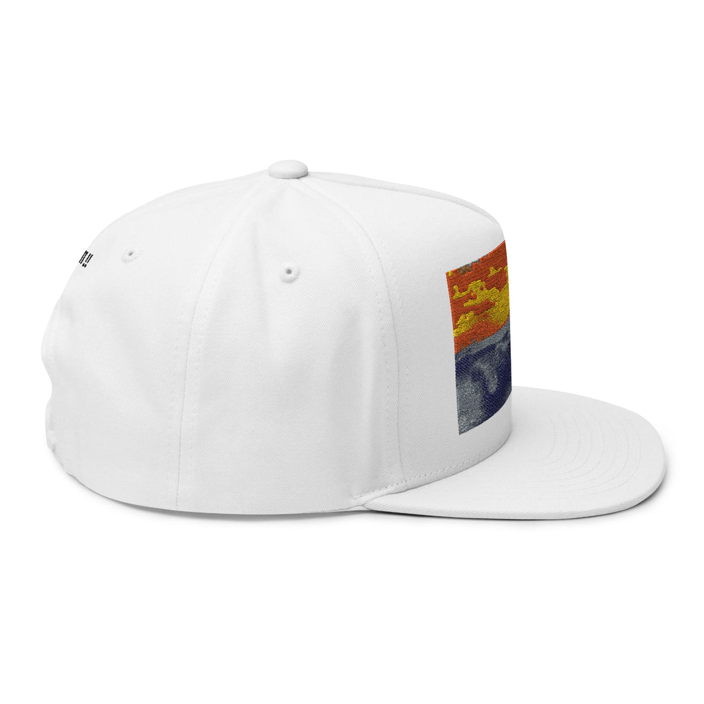 Surf Sunset Snapback Hat — Embroidered 'Go For It' Motivational Flat Bill Cap