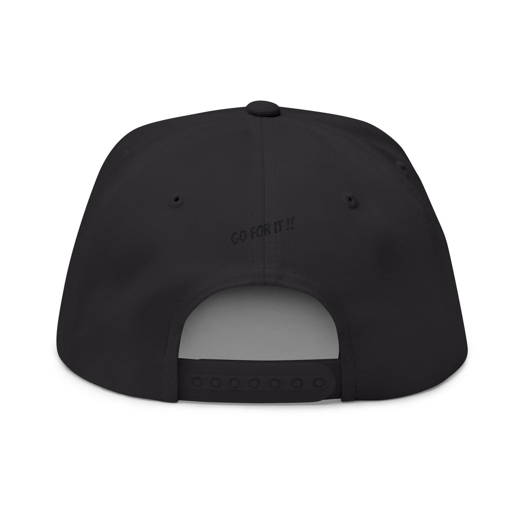 Surf Sunset Snapback Hat — Embroidered 'Go For It' Motivational Flat Bill Cap