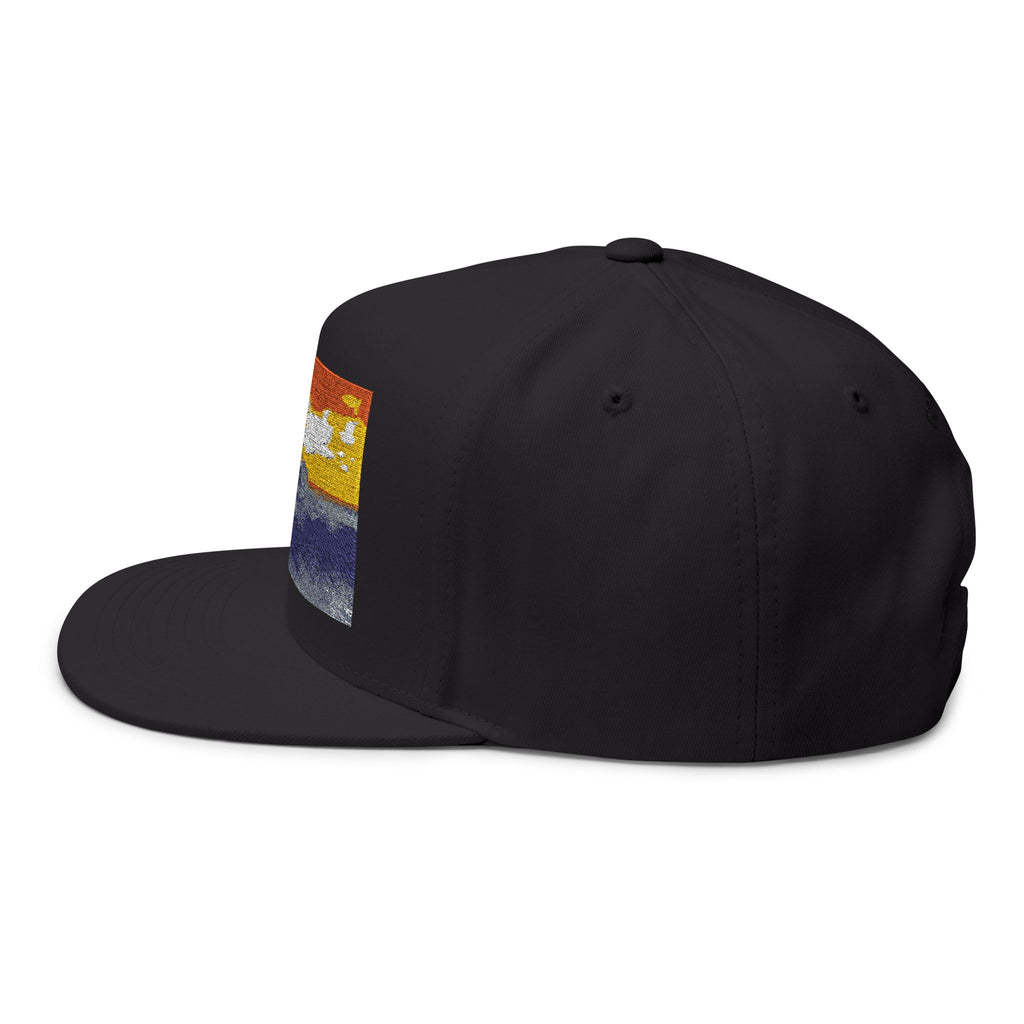Surf Sunset Snapback Hat — Embroidered 'Go For It' Motivational Flat Bill Cap