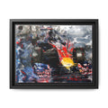 Formula Racing Car Matte Canvas Framed Print – Abstract Motorsport Wall Art