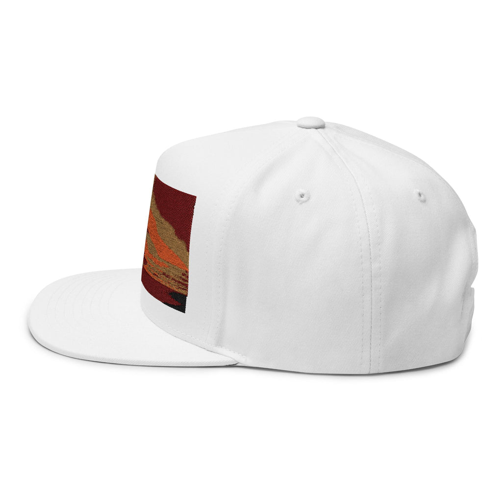 Embroidered Sunset Surf Flat Bill Cap
