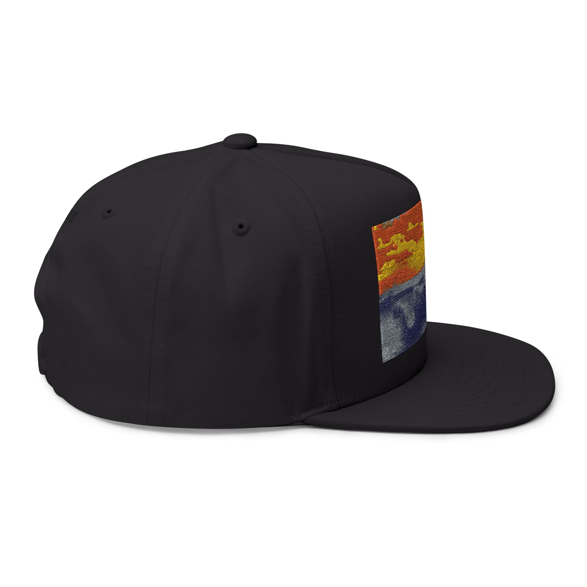 Surf Sunset Snapback Hat — Embroidered 'Go For It' Motivational Flat Bill Cap